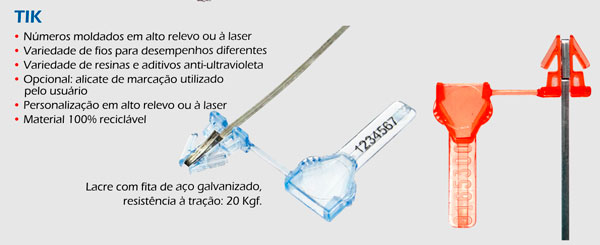 Lacres para caminhão tik