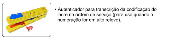 Alicate autenticador para lacres de seguranÃ§a