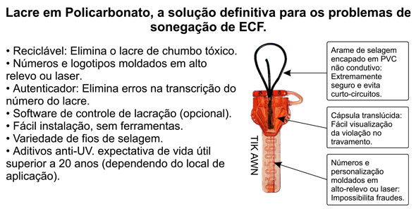 Lacres de seguranÃ§a Tik AWNL alto relevo