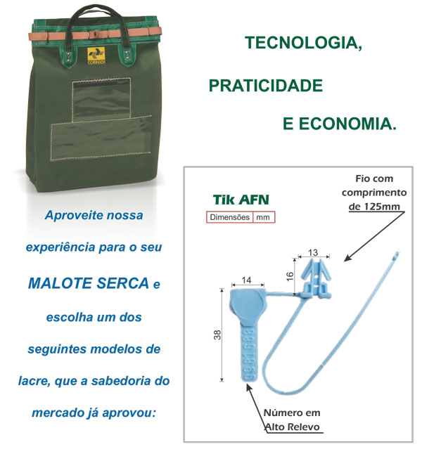 Lacres para malotes serca tik afn 1.60