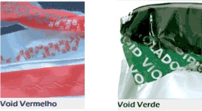 Envelopes Plásticos de segurança VOID