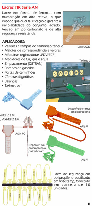 Lacres Plásticos Série Tik