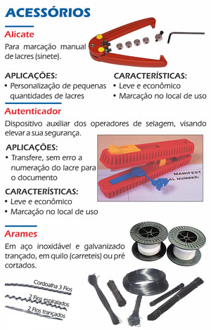 Acessórios lacres tik