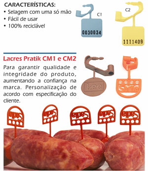 Lacres plásticos cadeado Pratik C