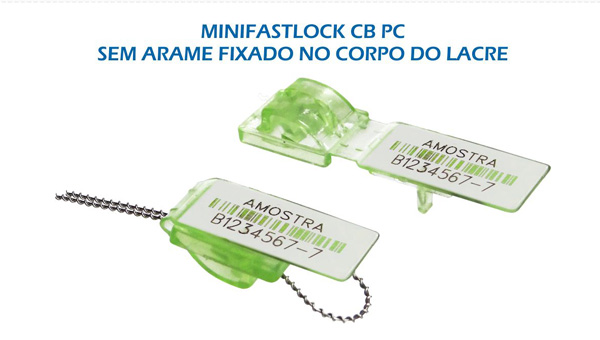 Minifastlock CB (sem arame acoplado ao lacre)