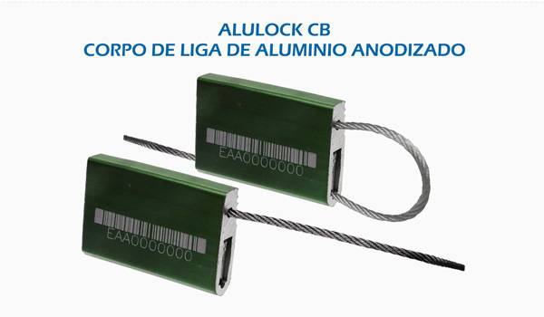 Lacre Alulock CB (corpo em liga de aluminio anodizado)